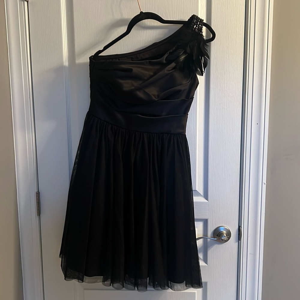 Aidan Mattox Dress One- Shoulder Tulle Skirt Size 8